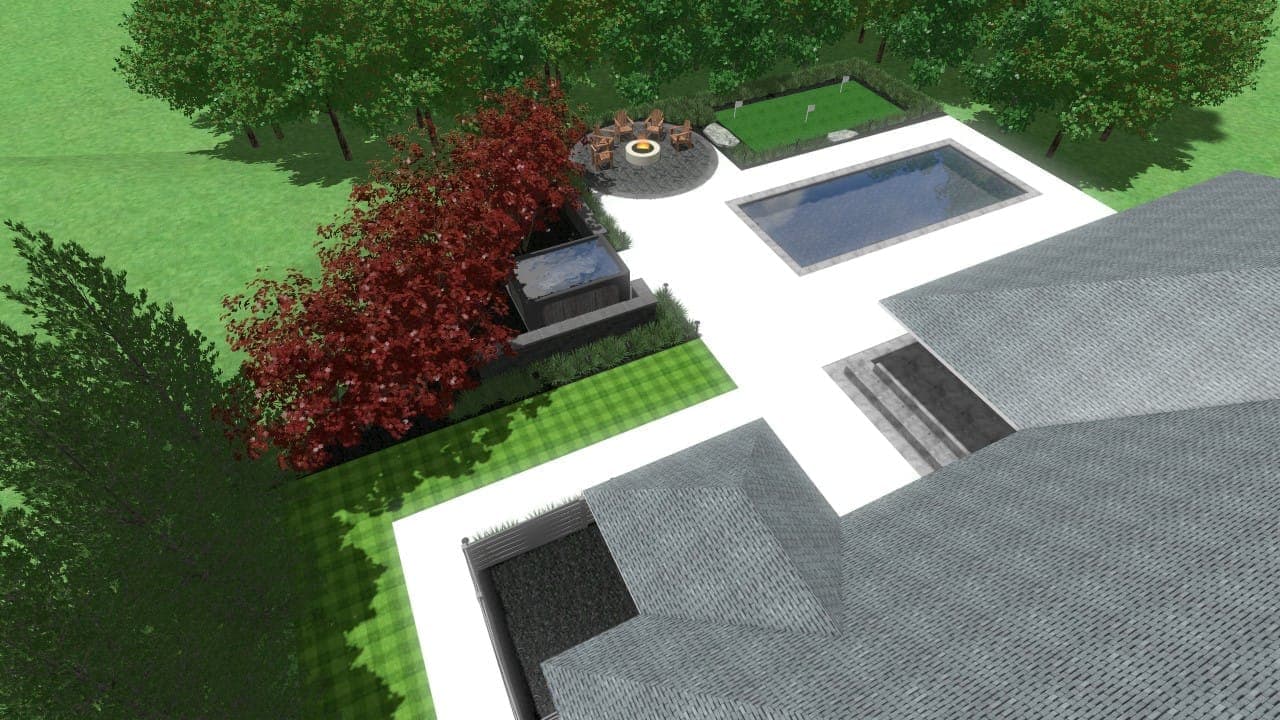 Backyard Design Rendering