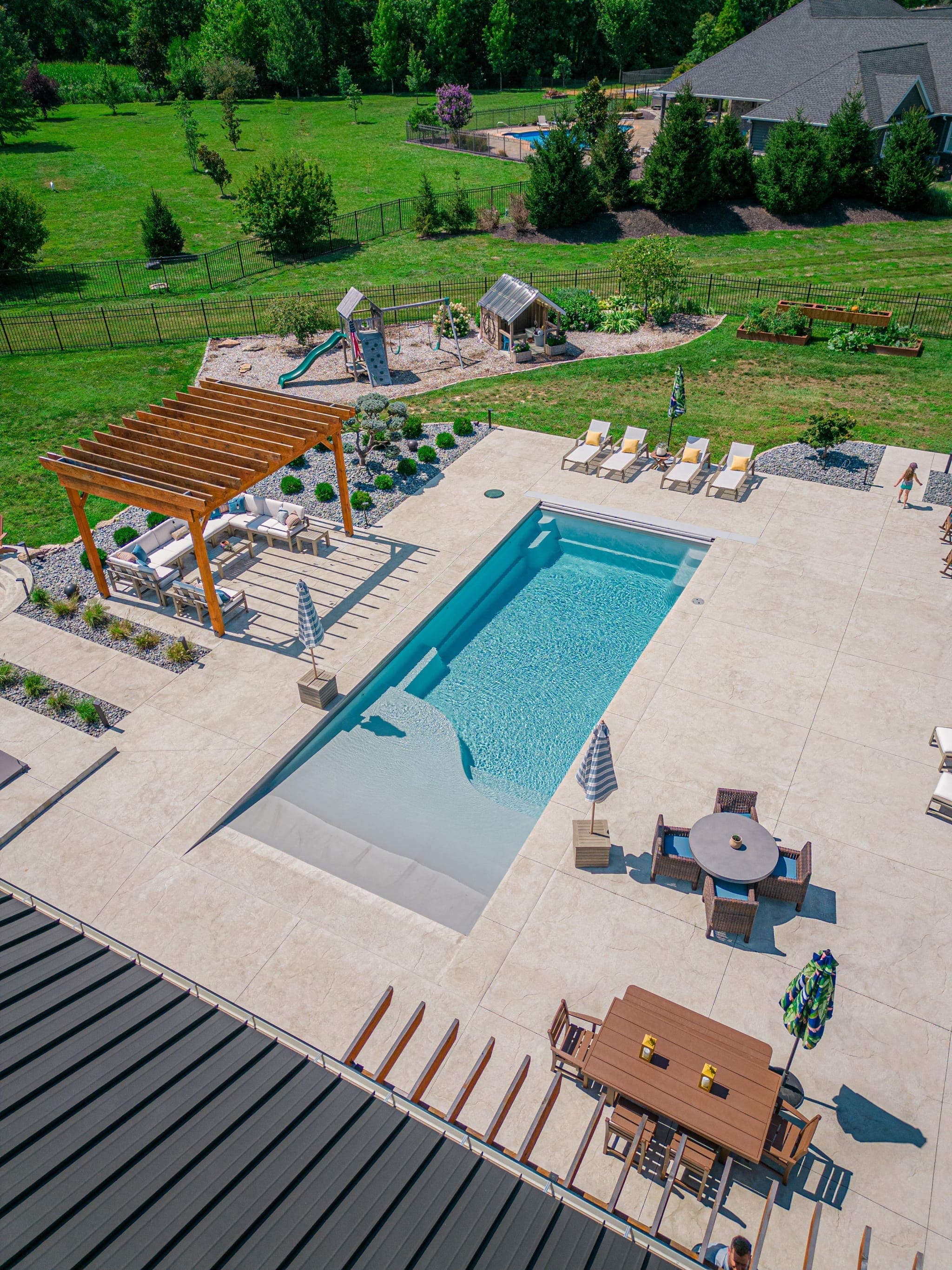 Pool & Pergola Aerial