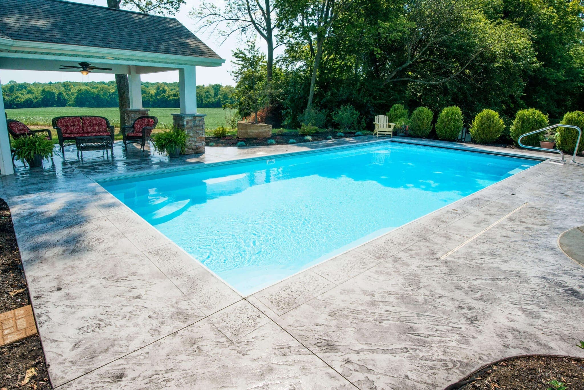 Goliath rectangular fiberglass pool shell from Thursday Pools